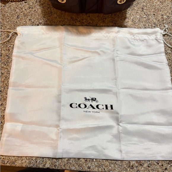 Coach Dark Brown Quilted Leather Backpack - Picture 7 of 8